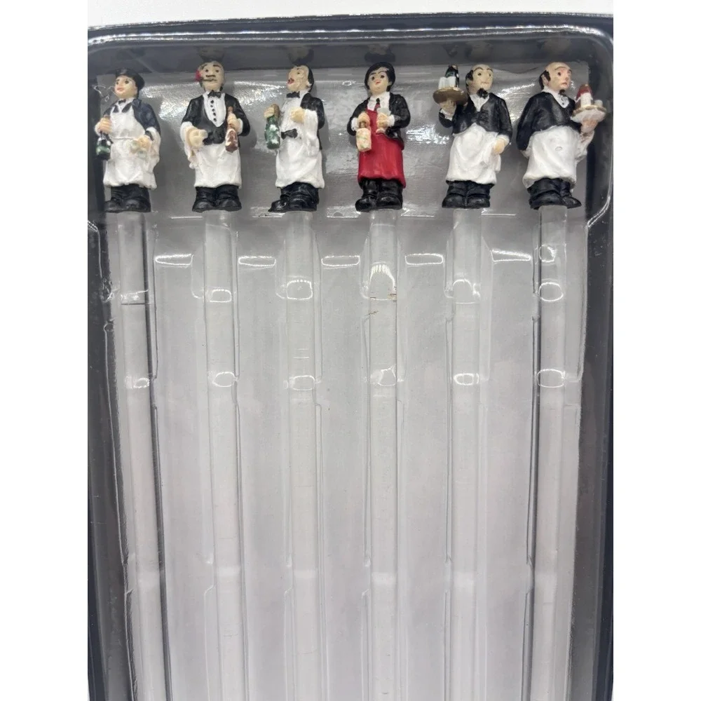 Vintage 1996 Guy Buffet Swizzle Sticks Collection Boston Warehouse Set Of 6 Pc